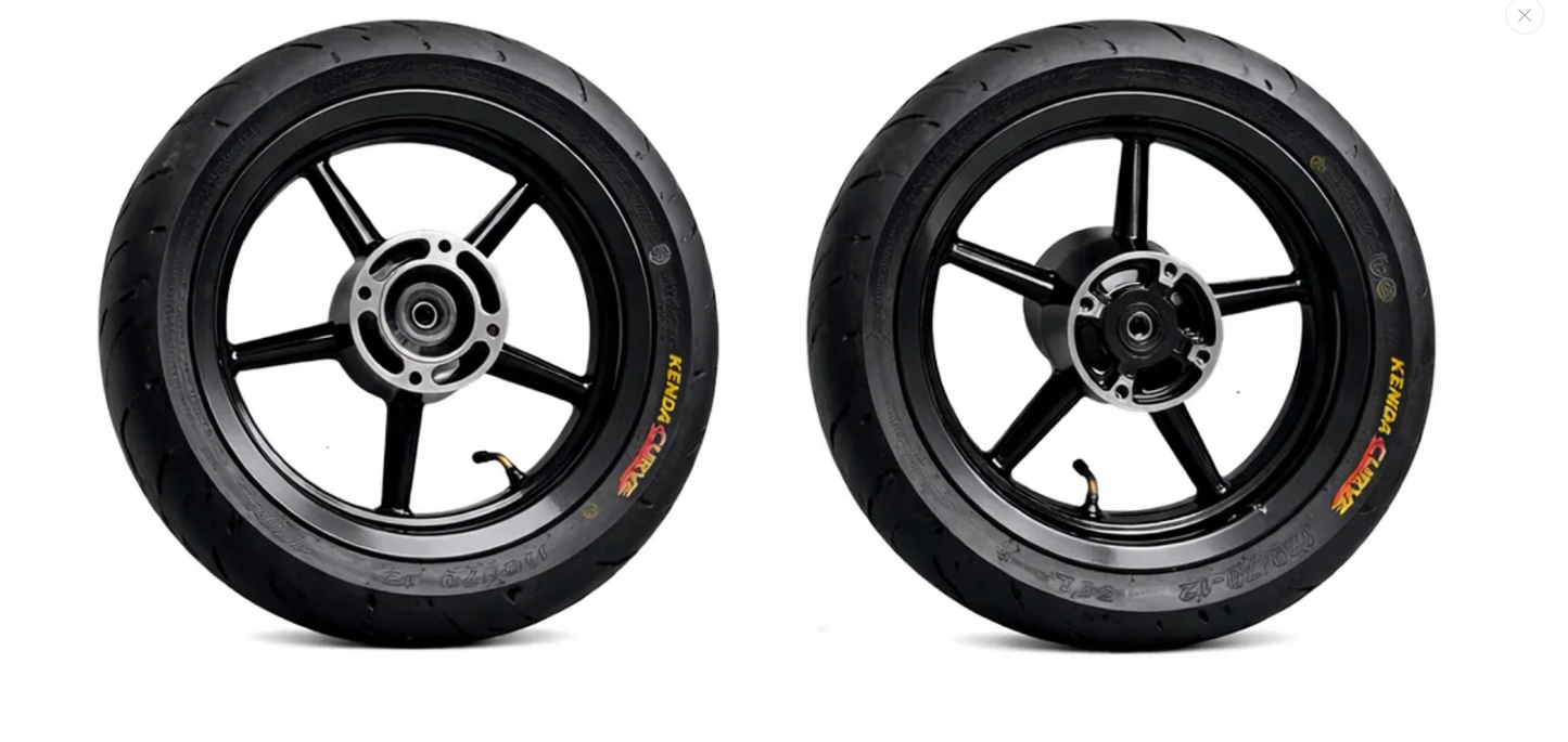 Tuttio Soleil / Yozma Super Moto Wheel Set, With Kenda 12" Tires (Black)